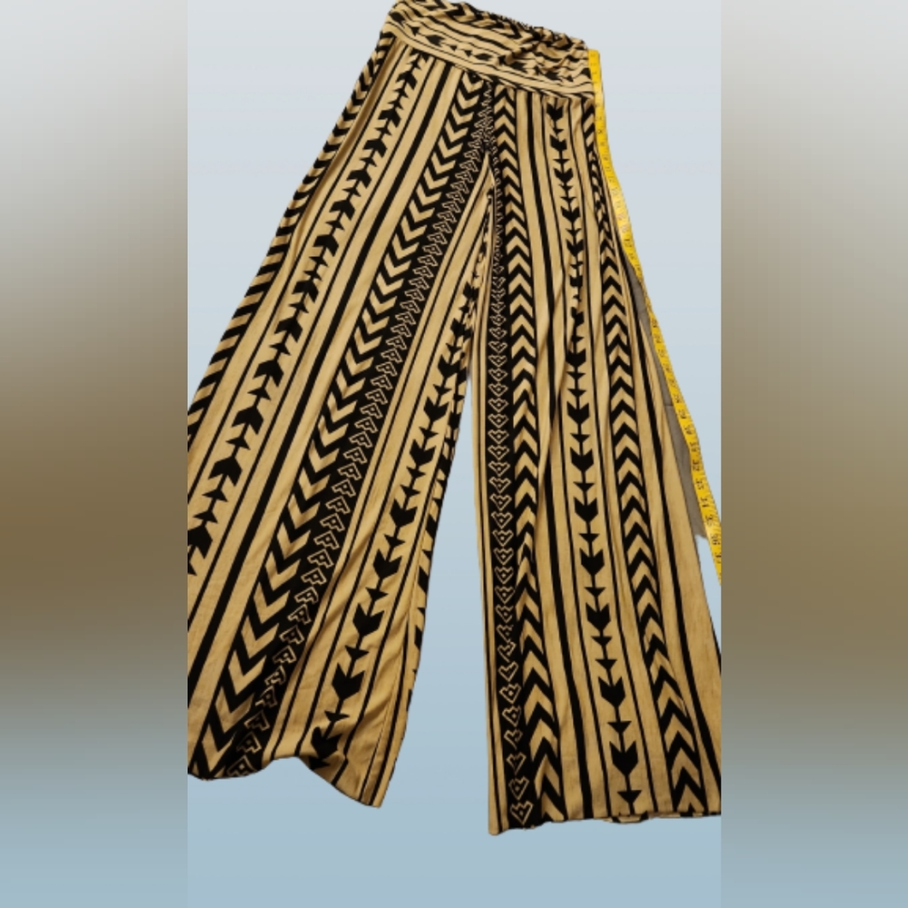 Auditions, flare Leg aztec print elastic waist women pants.